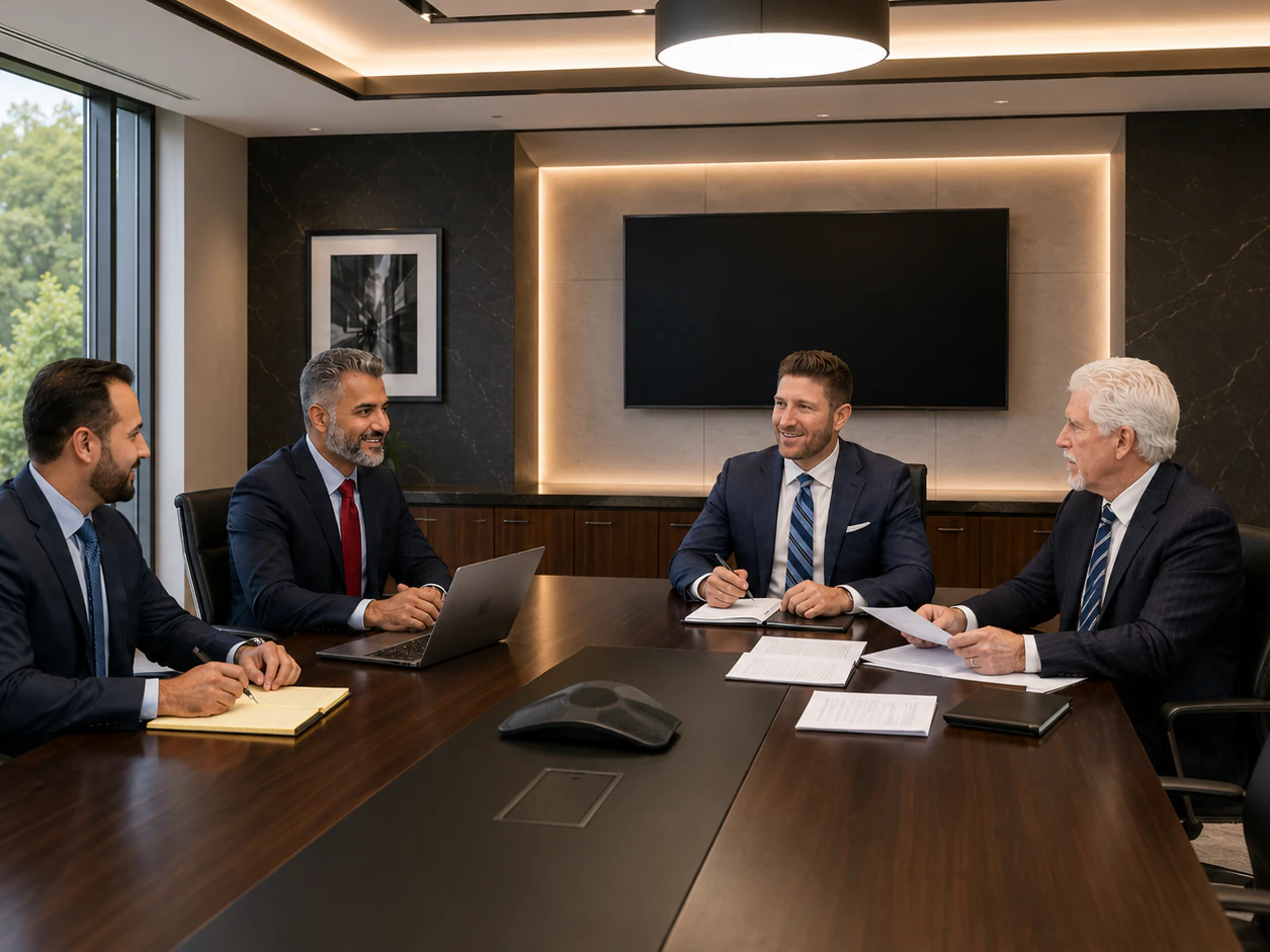 Eisenberg Law Group attorneys meeting in a conference room